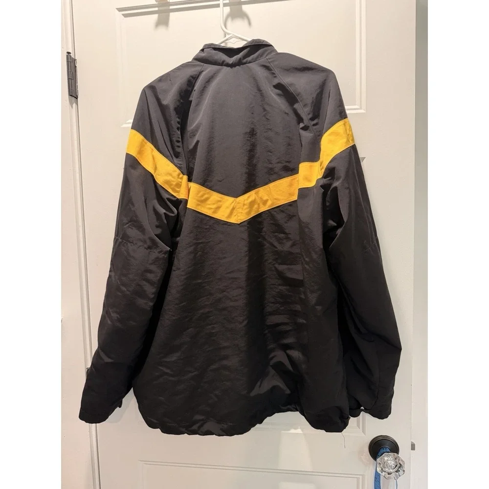 LARGE - US ARMY Men's APFU Jacket‎ Army Black and Gold PT Fitness Windbreaker